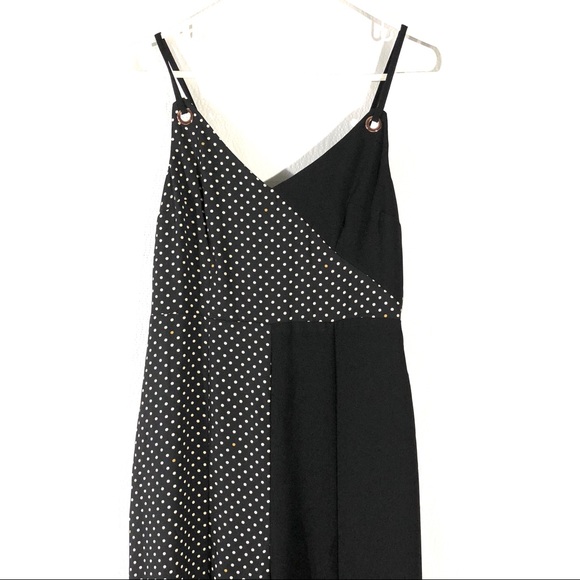 Topshop Black/Cream Polka Dot Jumpsuit - Picture 5 of 8